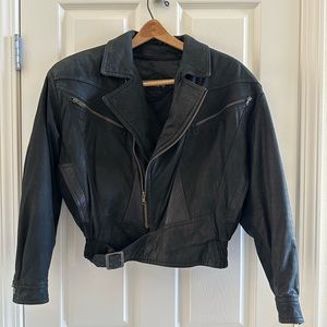 80’s women’s leather jacket